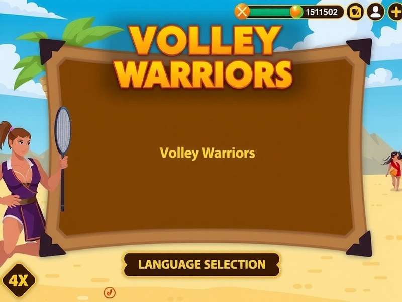 Extensive Indian language support Volley Warriors language selection screen